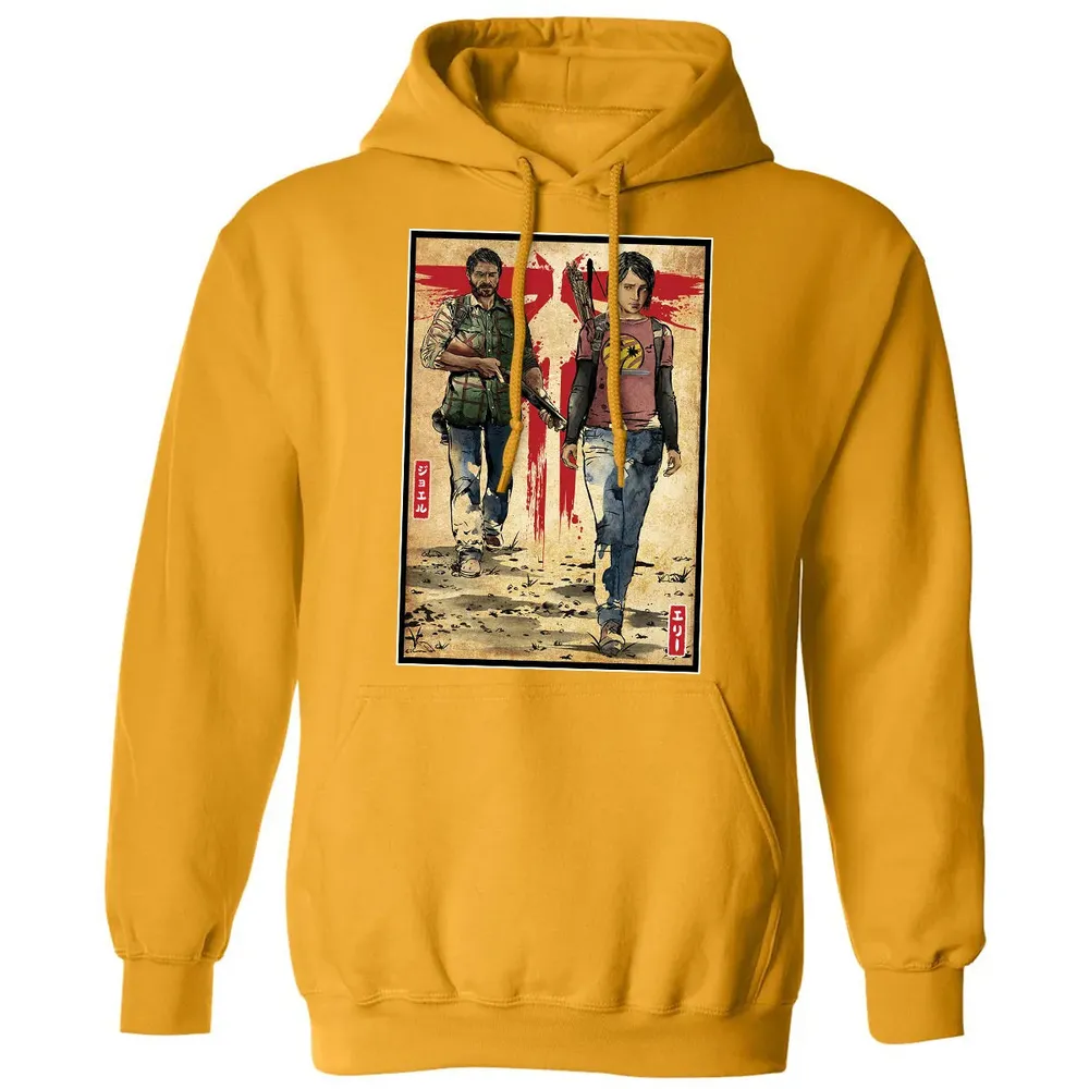 Joel and Ellie woodblock Classic Unisex Hoodie - 12
