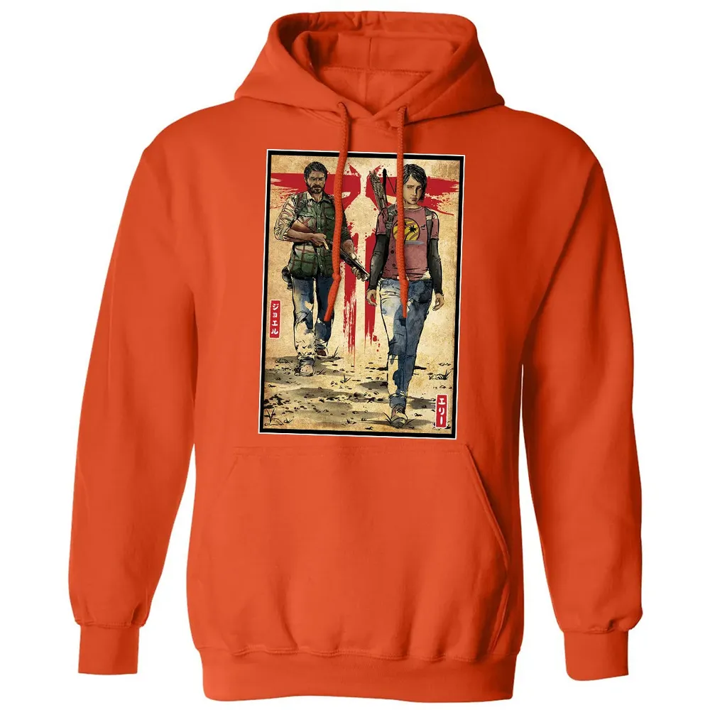 Joel and Ellie woodblock Classic Unisex Hoodie - 10