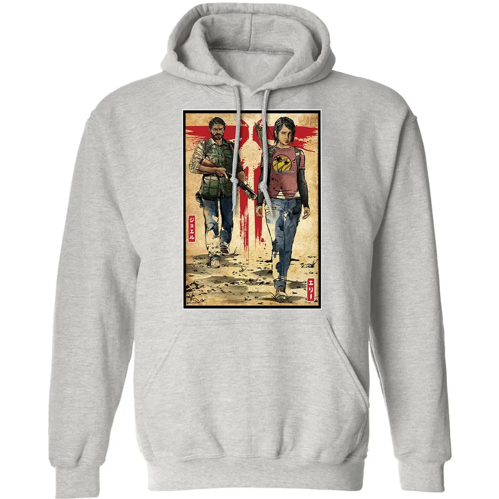 Joel and Ellie woodblock Classic Unisex Hoodie - 8
