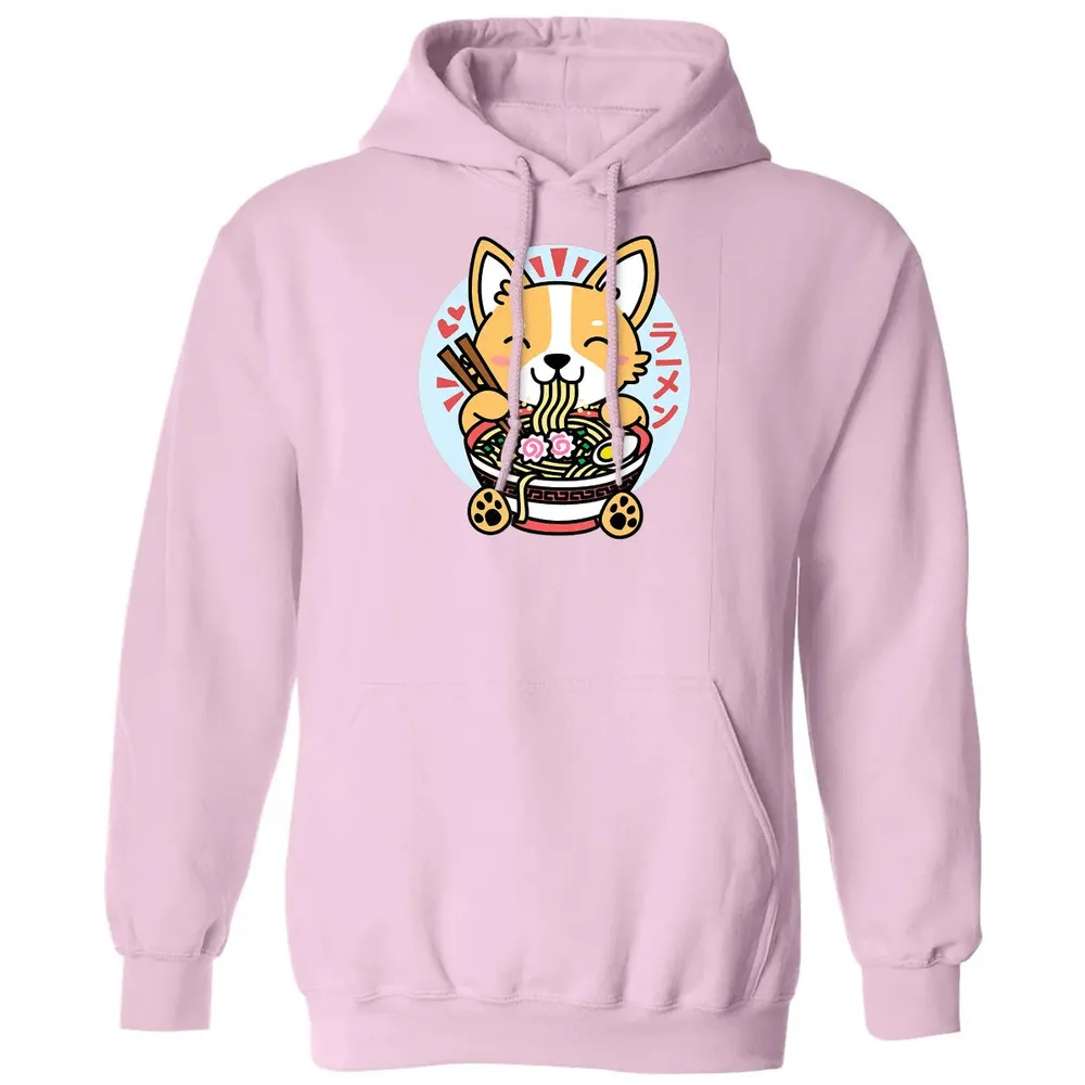 Kawaii Ramen  Cute Anime Dog Corgi Japanese Noodles Classic Unisex Hoodie - 3