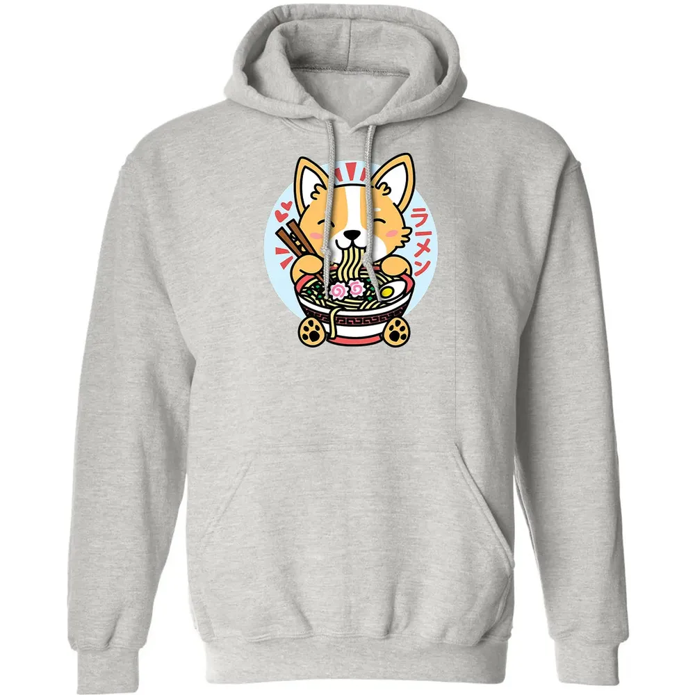 Kawaii Ramen  Cute Anime Dog Corgi Japanese Noodles Classic Unisex Hoodie - 2