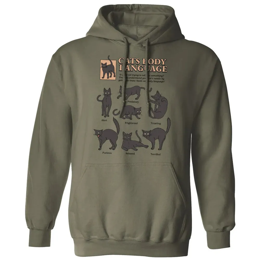 Cats Body Language Classic Unisex Hoodie - 4