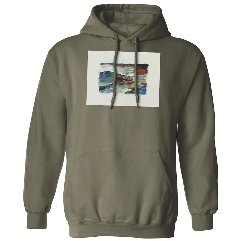Rowboat Painting Classic Unisex Hoodie - 4