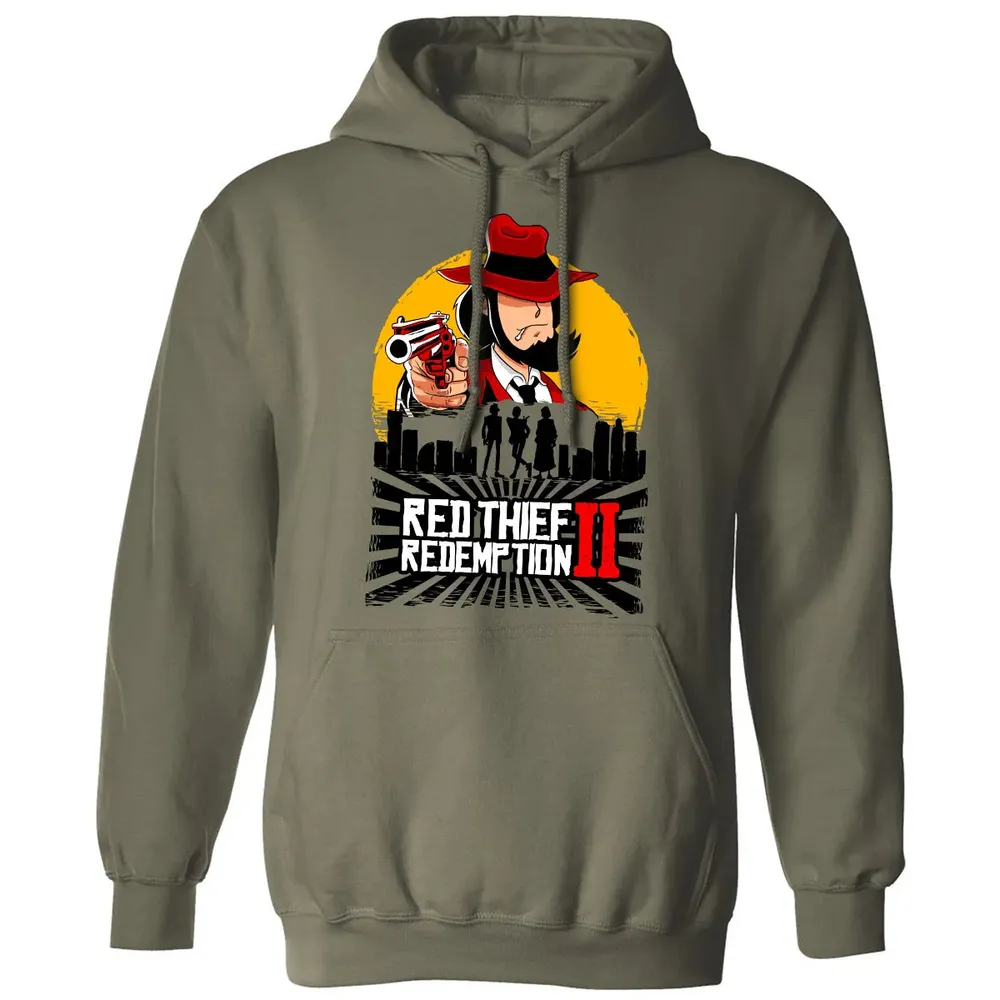 Red Thief Redemption Classic Unisex Hoodie - 4