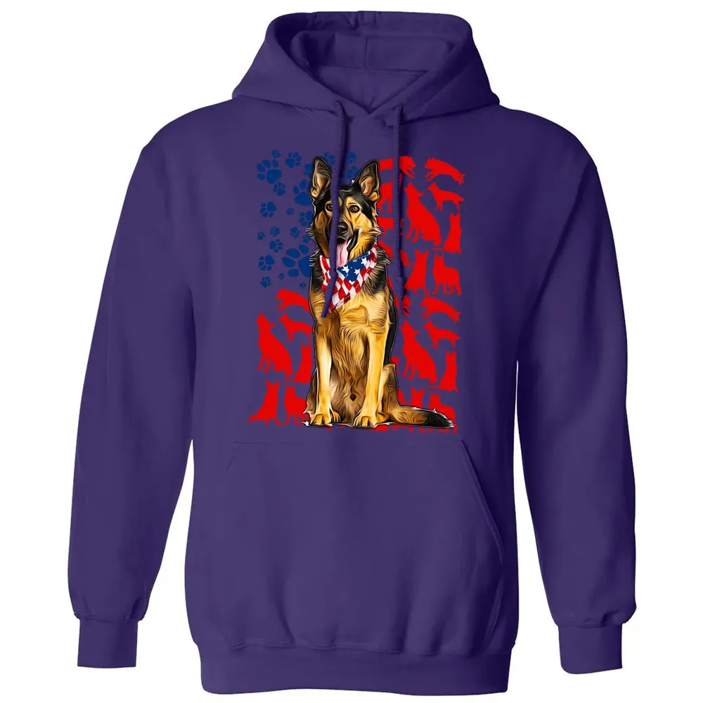German Shepherd 4th of July Classic Unisex Hoodie - 6