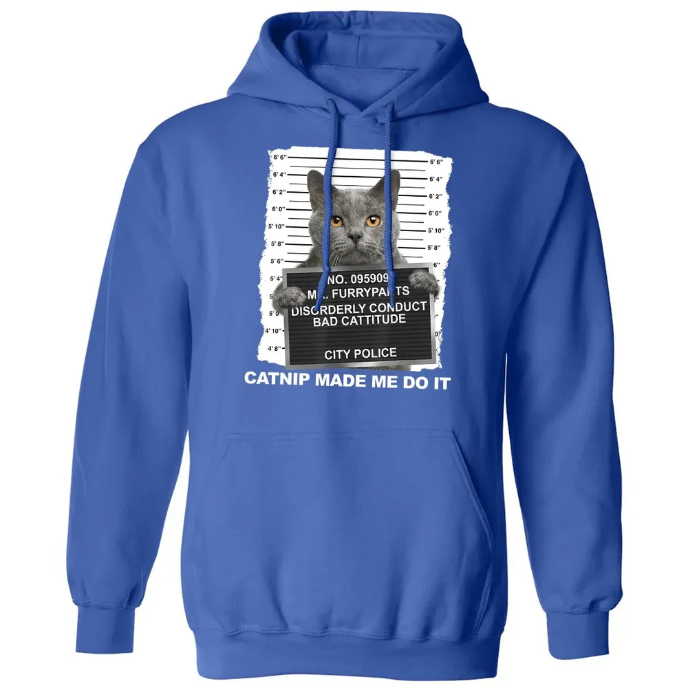 Catnip Made Me Do It Funny Cat Classic Unisex Hoodie - 9