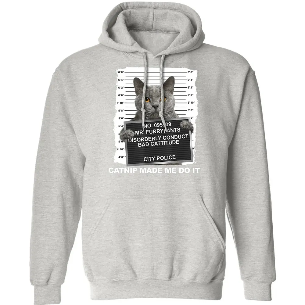 Catnip Made Me Do It Funny Cat Classic Unisex Hoodie - 8