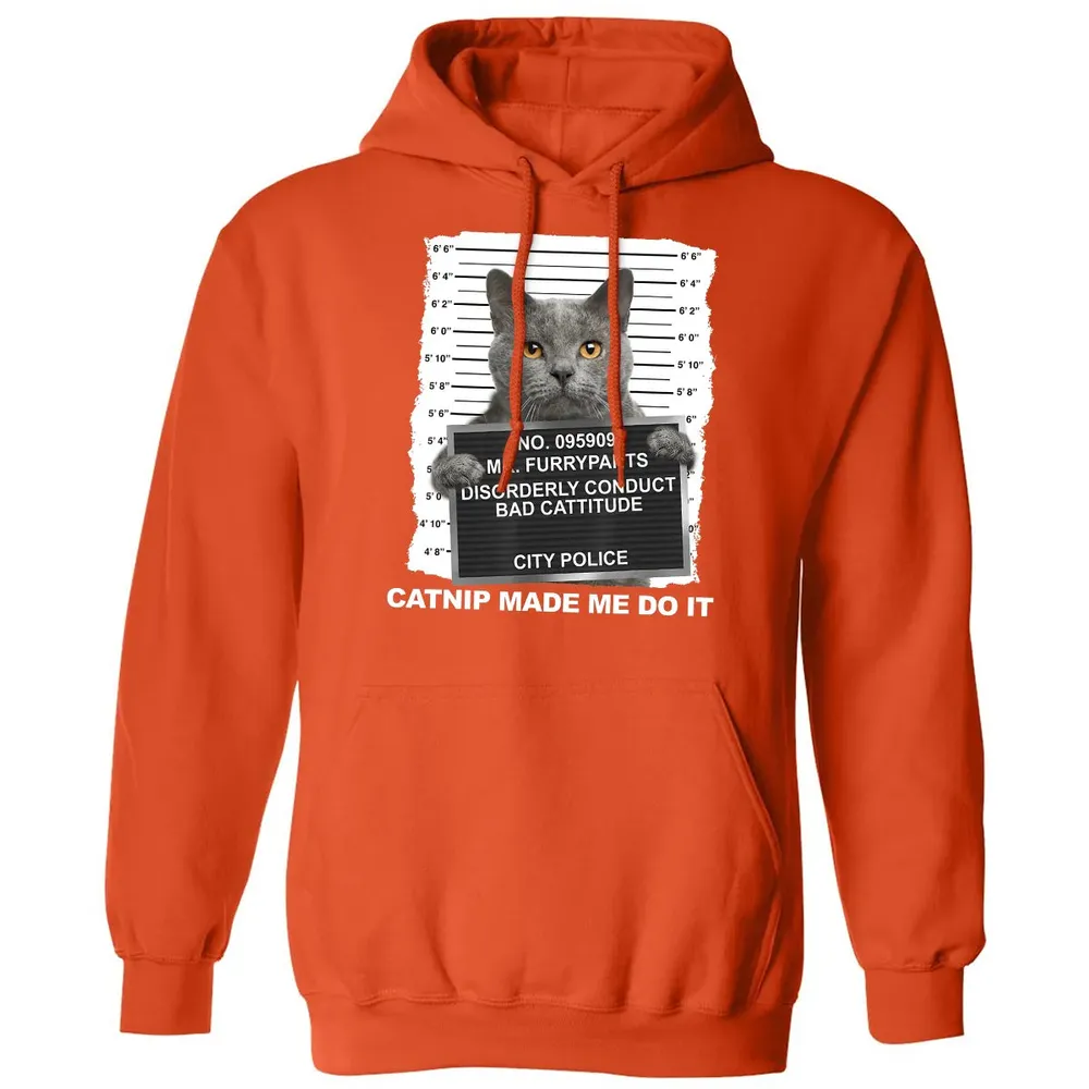 Catnip Made Me Do It Funny Cat Classic Unisex Hoodie - 10