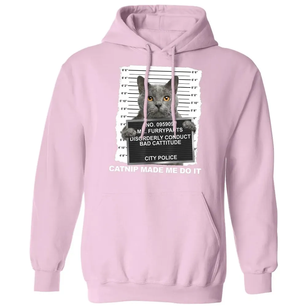 Catnip Made Me Do It Funny Cat Classic Unisex Hoodie - 3