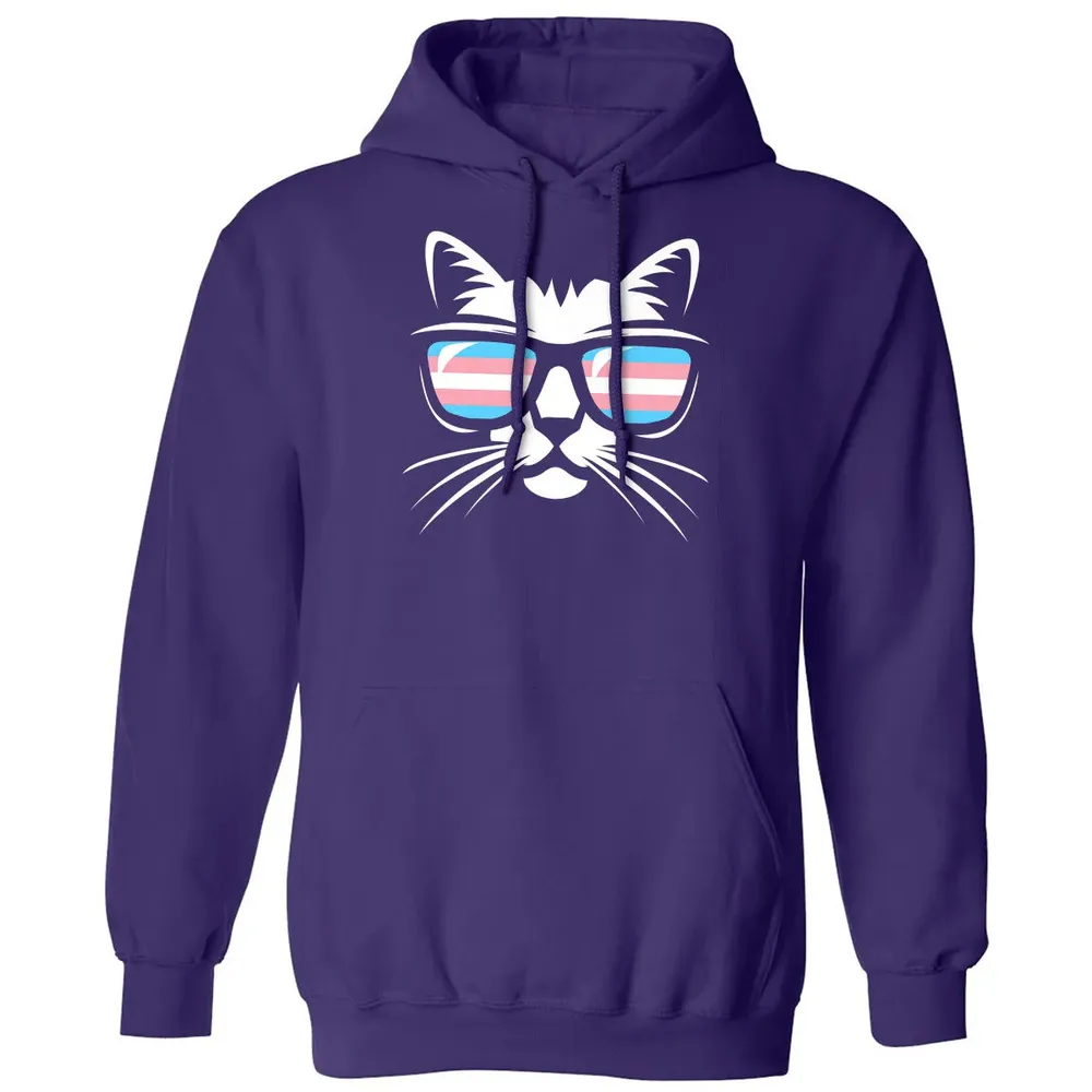 Transgender Pride Cat Gift  Support Trans Community Classic Unisex Hoodie - 6