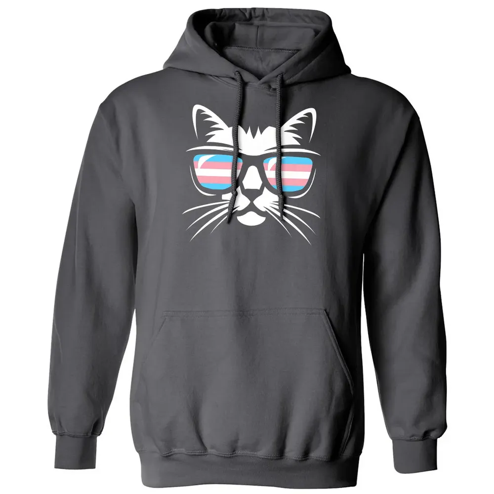 Transgender Pride Cat Gift  Support Trans Community Classic Unisex Hoodie - 7