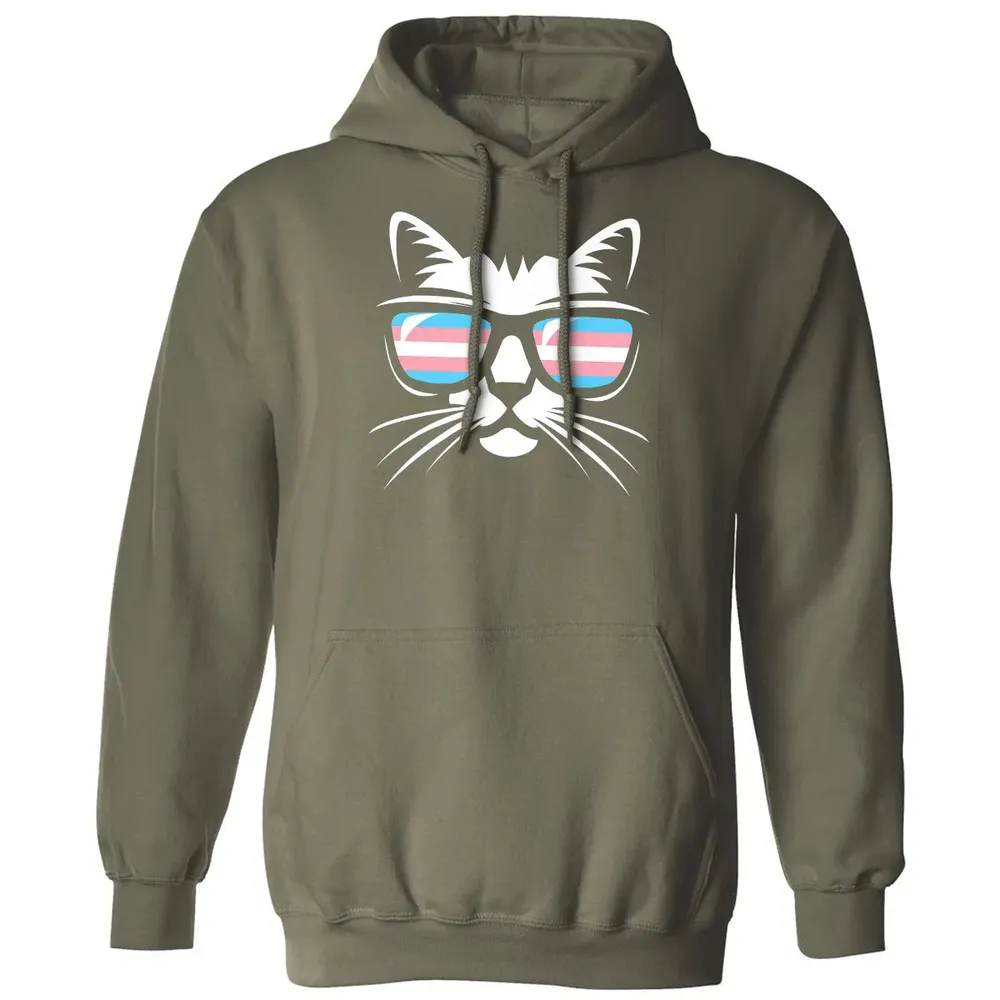 Transgender Pride Cat Gift  Support Trans Community Classic Unisex Hoodie - 4