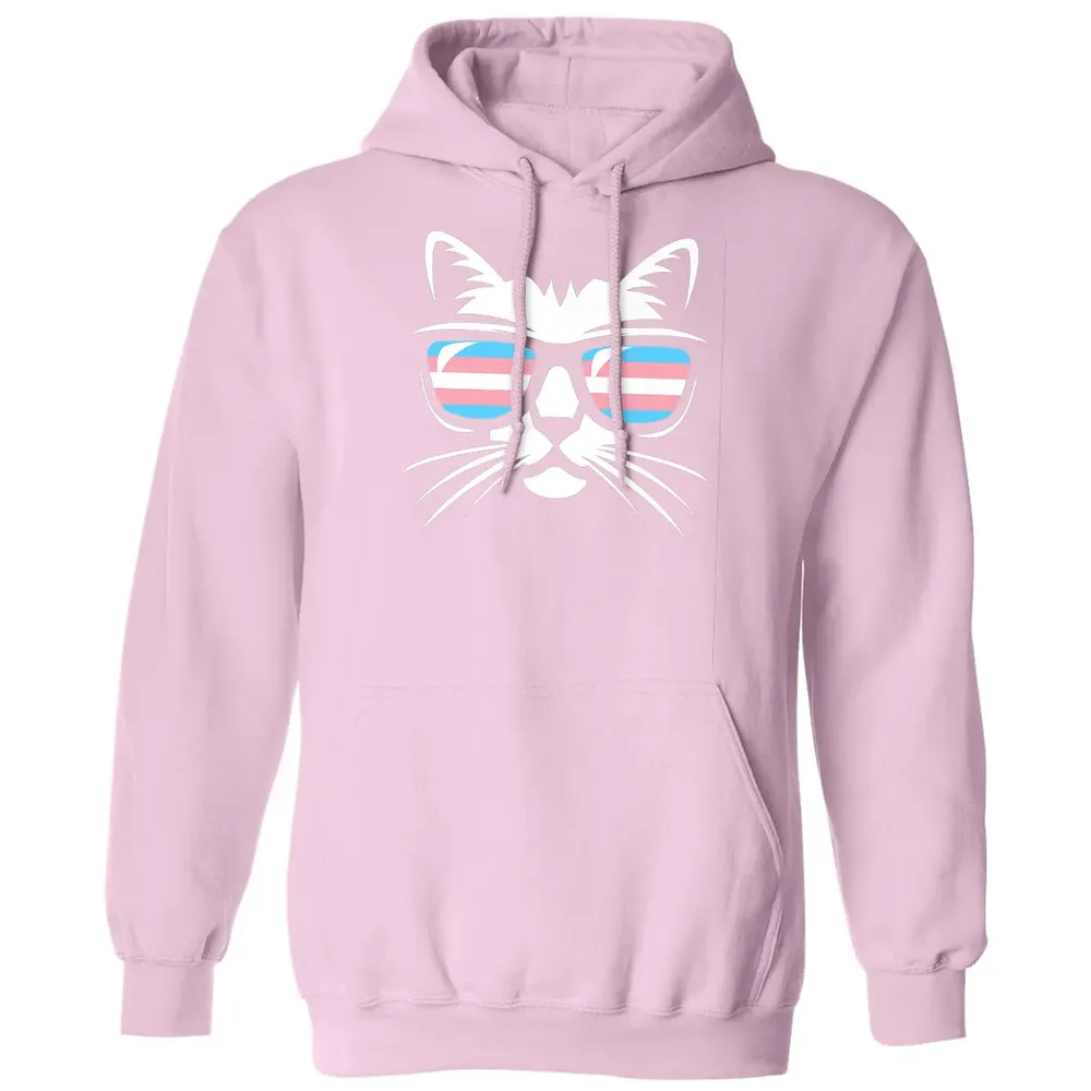 Transgender Pride Cat Gift  Support Trans Community Classic Unisex Hoodie - 3