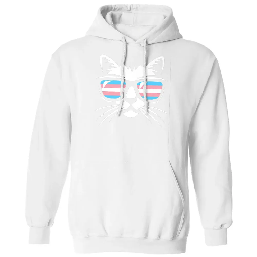 Transgender Pride Cat Gift  Support Trans Community Classic Unisex Hoodie - 11