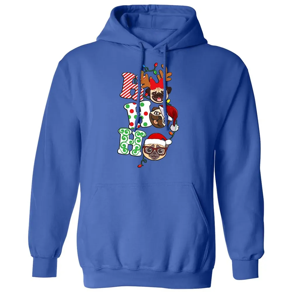 Ho Ho Ho Pug Classic Unisex Hoodie - 9