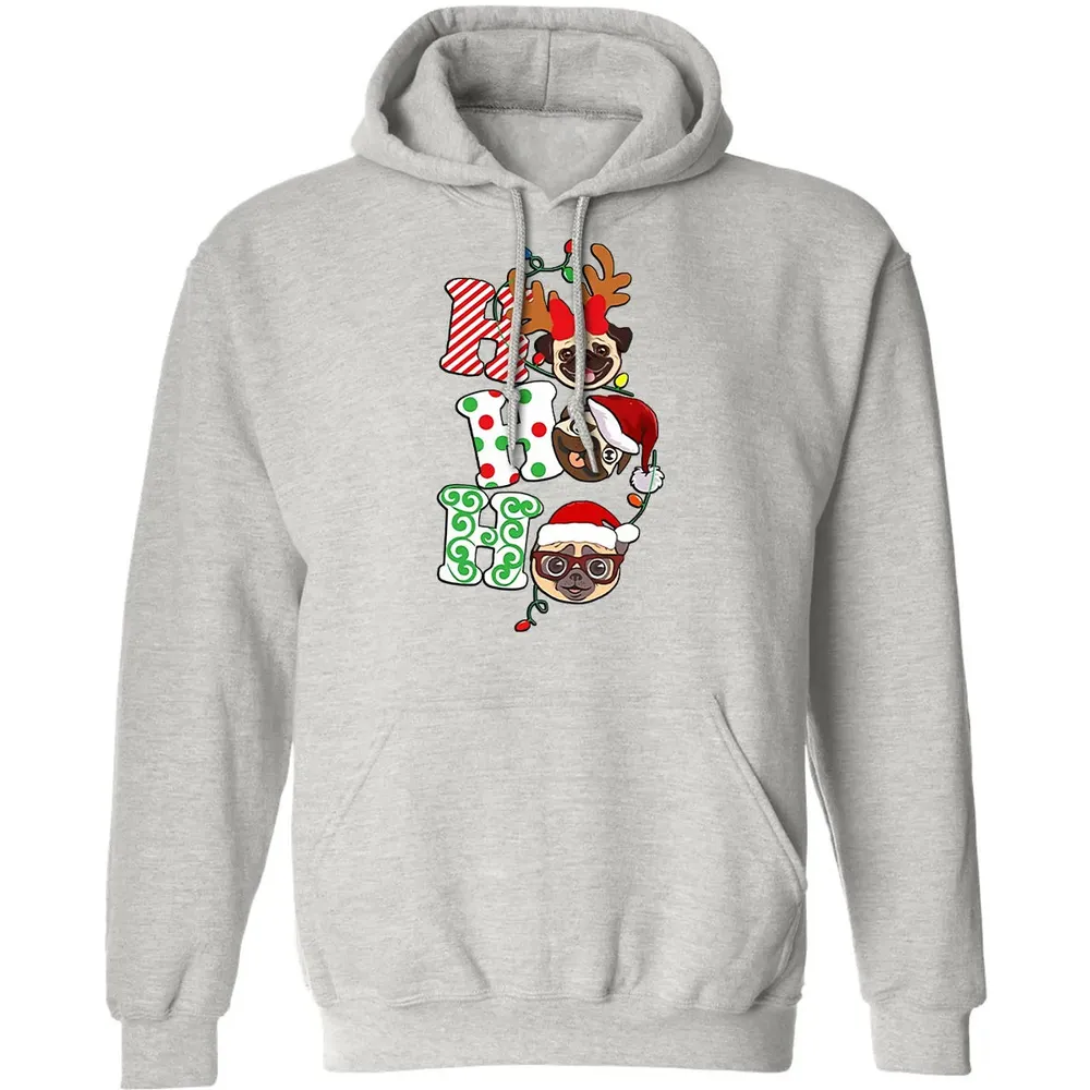 Ho Ho Ho Pug Classic Unisex Hoodie - 8