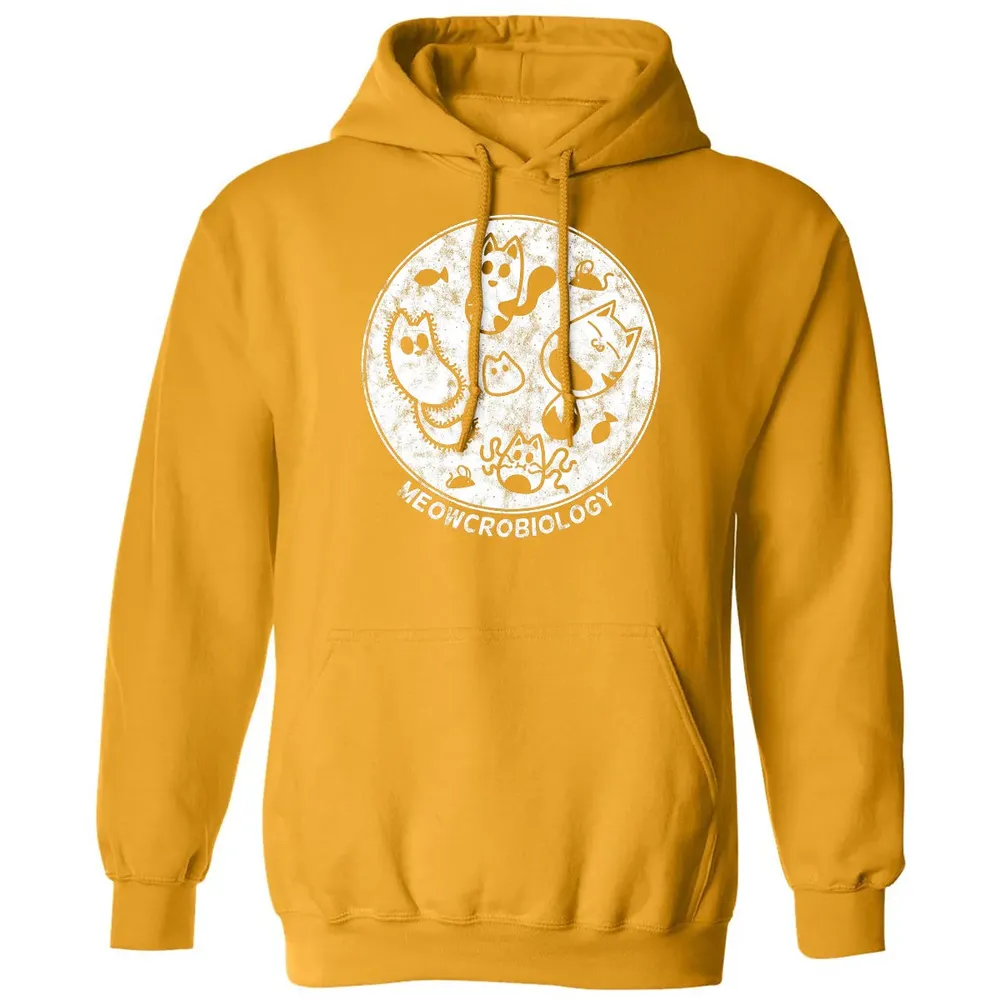 Cute Cat Distressed Bacteria Microbiology Science Classic Unisex Hoodie - 12
