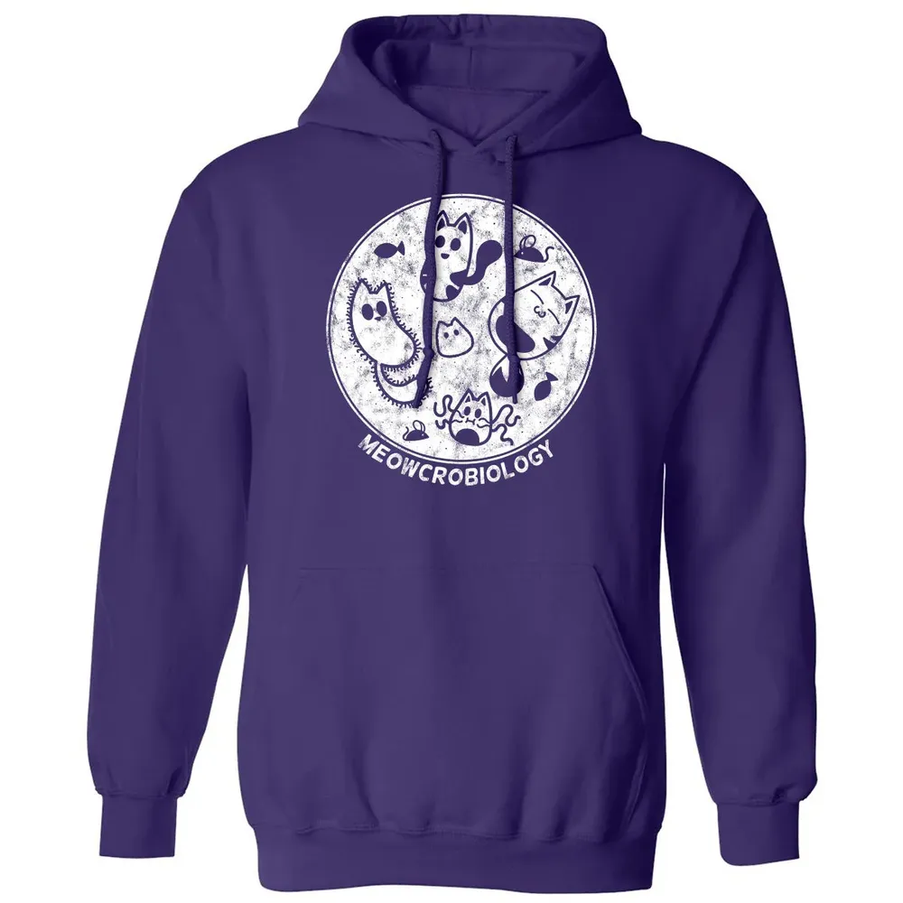 Cute Cat Distressed Bacteria Microbiology Science Classic Unisex Hoodie - 6