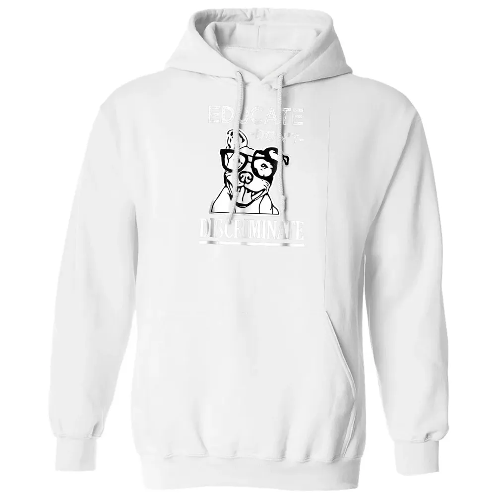 Educate don't Discriminate Pitbull awareness rescue Classic Unisex Hoodie - 11