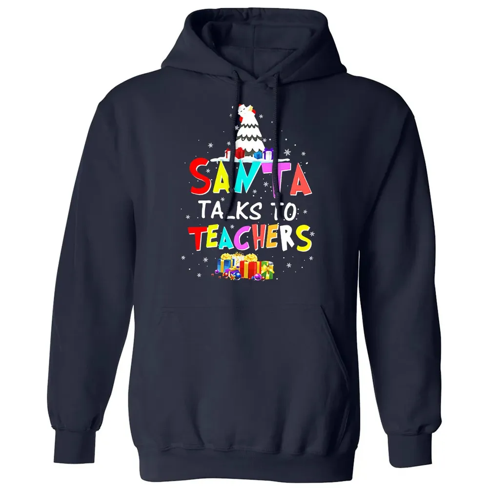 Santa talks to teachers Classic Unisex Hoodie - 2
