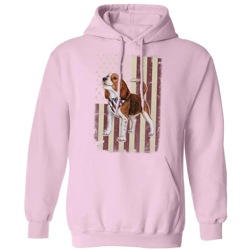 Beagle American Flag Bandana Patriotic 4th Of July T Classic Unisex Hoodie - 3
