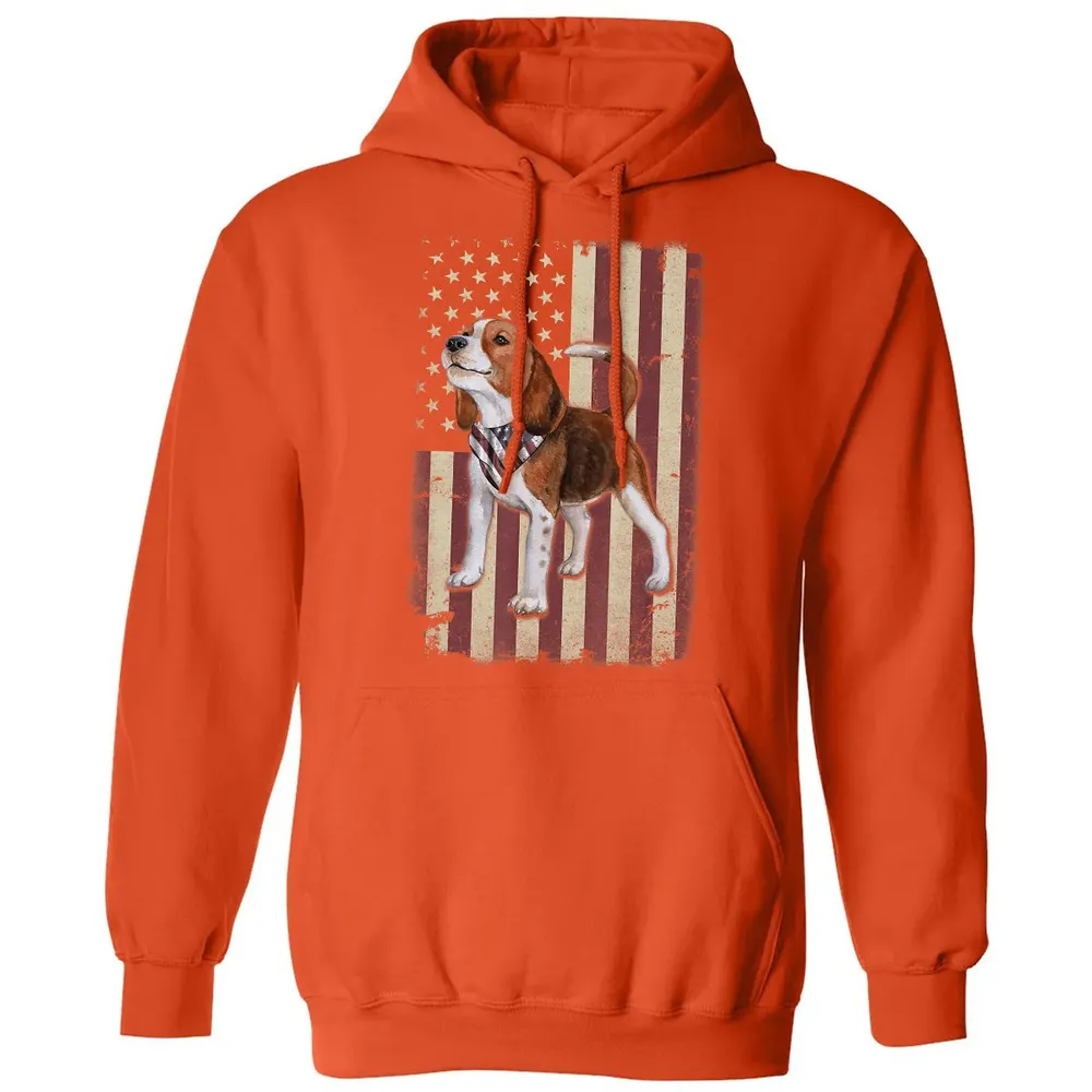 Beagle American Flag Bandana Patriotic 4th Of July T Classic Unisex Hoodie - 10