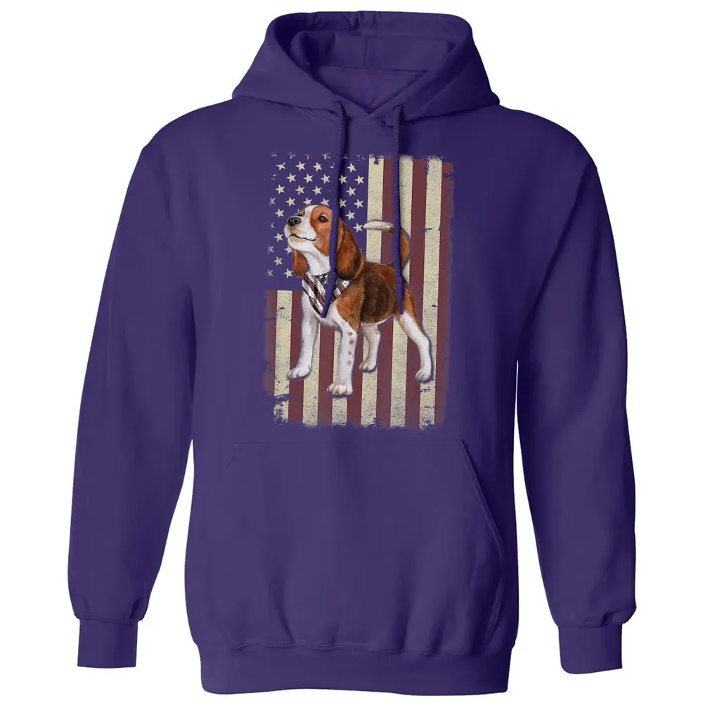 Beagle American Flag Bandana Patriotic 4th Of July T Classic Unisex Hoodie - 6