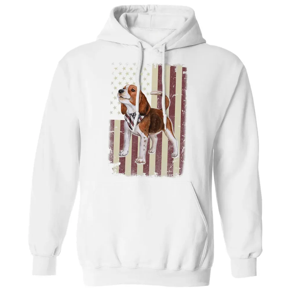 Beagle American Flag Bandana Patriotic 4th Of July T Classic Unisex Hoodie - 11