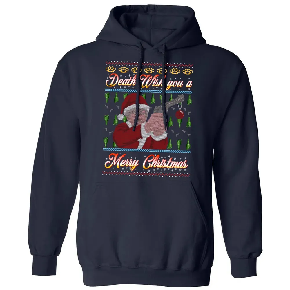 Death wish you a Merry Christmas Classic Unisex Hoodie - 2