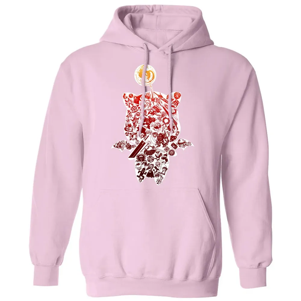 Fantasy Moogle verse Red Classic Unisex Hoodie - 3