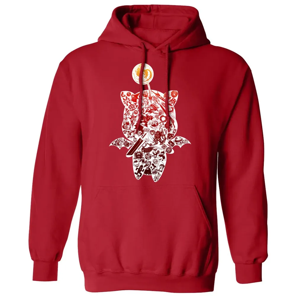 Fantasy Moogle verse Red Classic Unisex Hoodie - 5