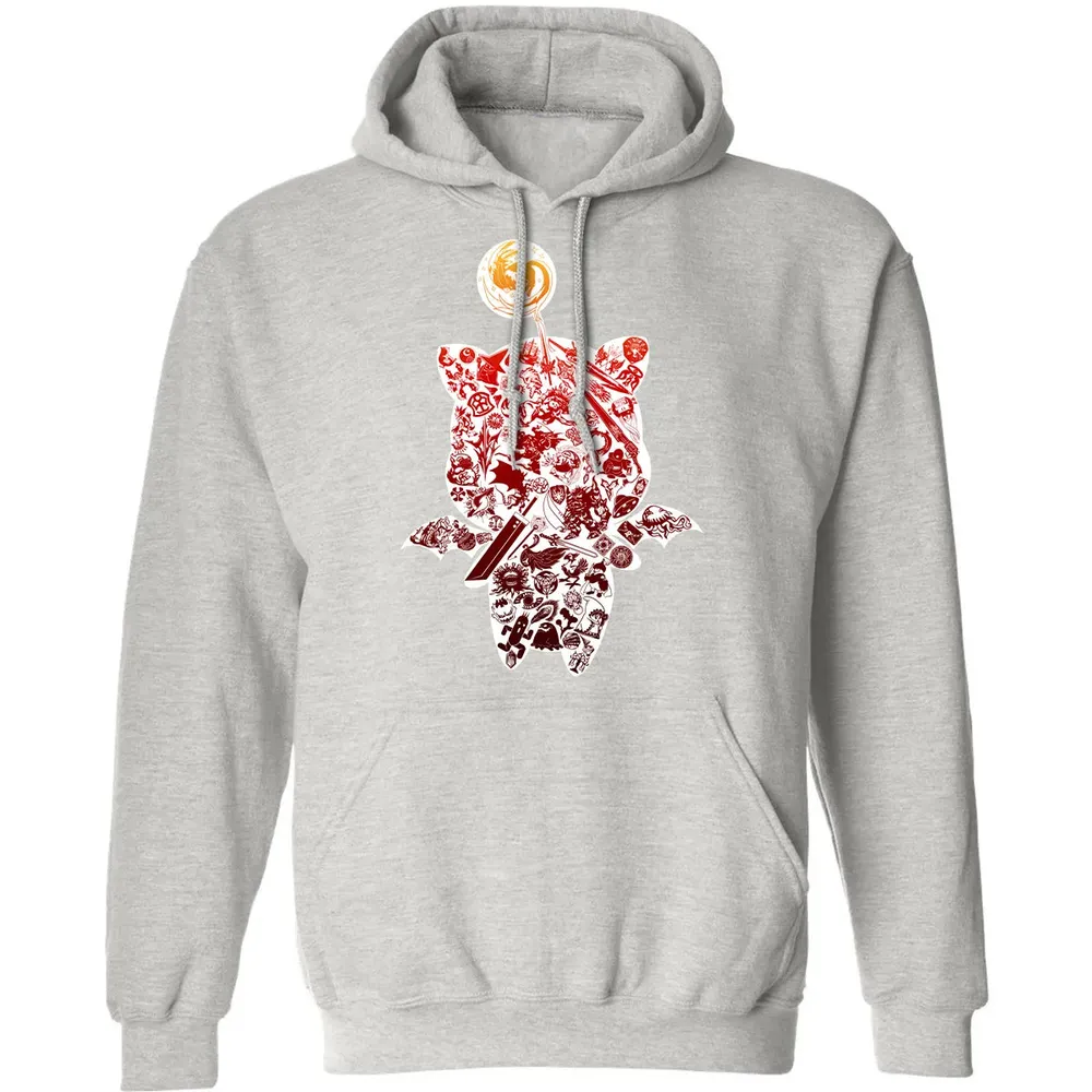 Fantasy Moogle verse Red Classic Unisex Hoodie - 8