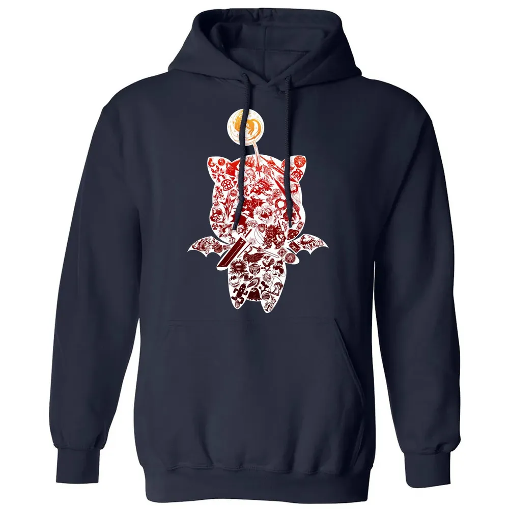 Fantasy Moogle verse Red Classic Unisex Hoodie - 2