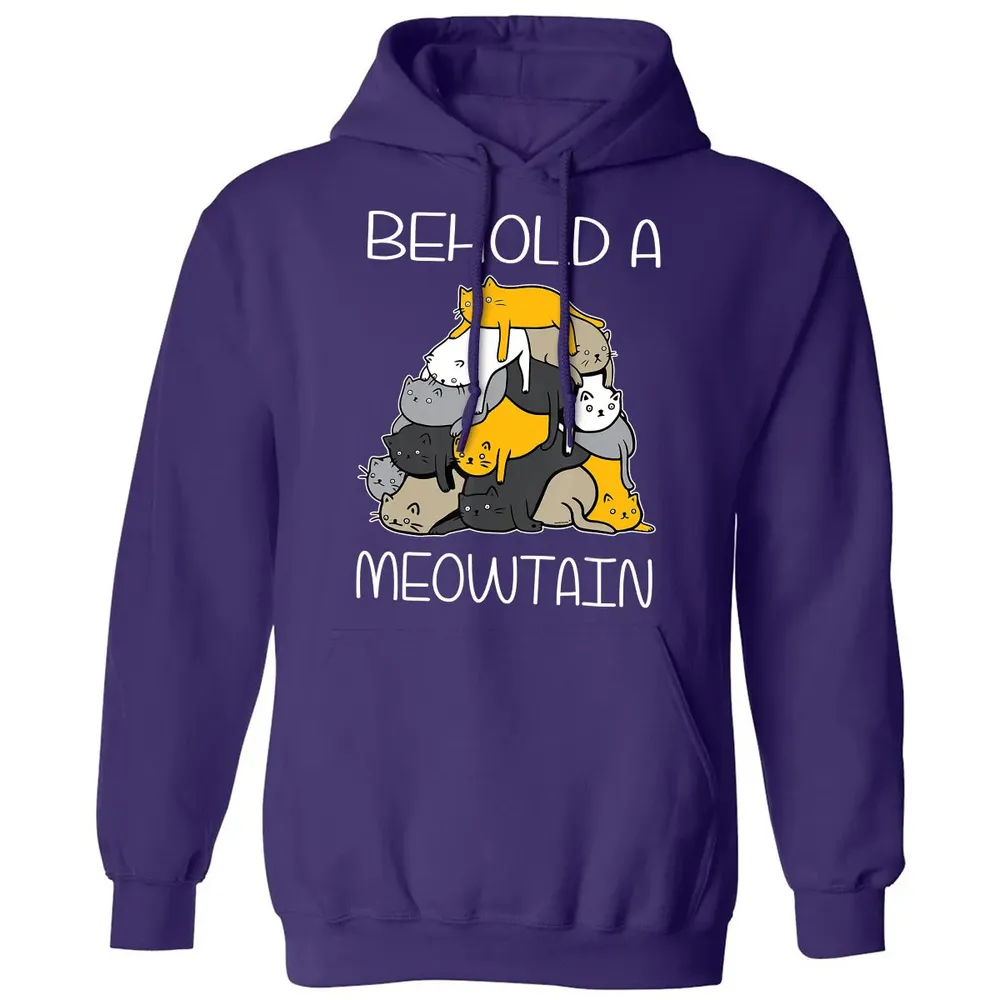 Funny Ca Behold A Meowtain Cat Mountain Classic Unisex Hoodie - 6