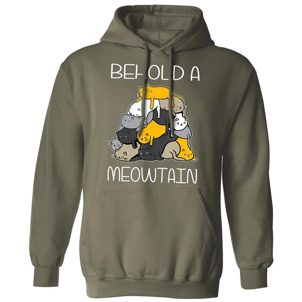 Funny Ca Behold A Meowtain Cat Mountain Classic Unisex Hoodie - 4