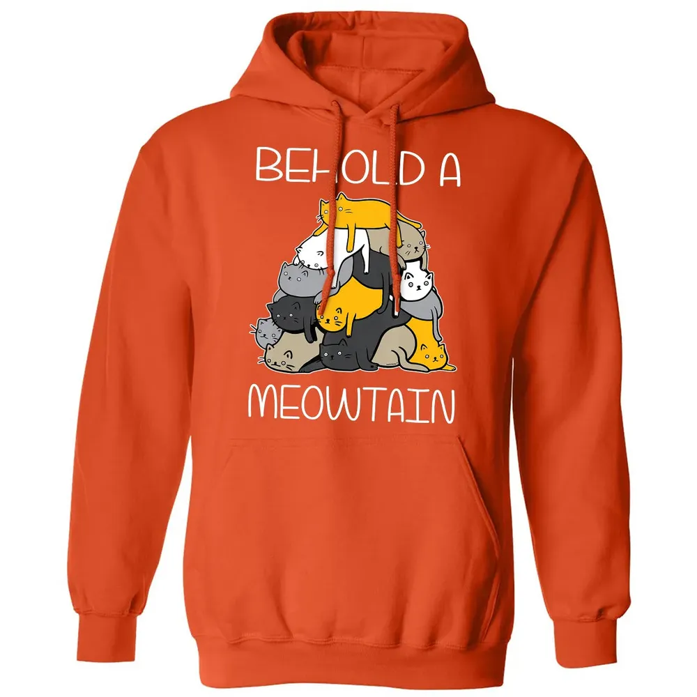 Funny Ca Behold A Meowtain Cat Mountain Classic Unisex Hoodie - 10