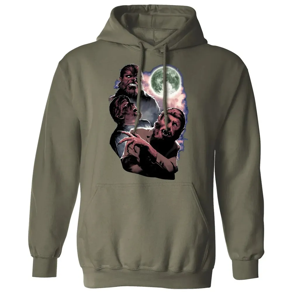 Wolf Man Moon Classic Unisex Hoodie - 4