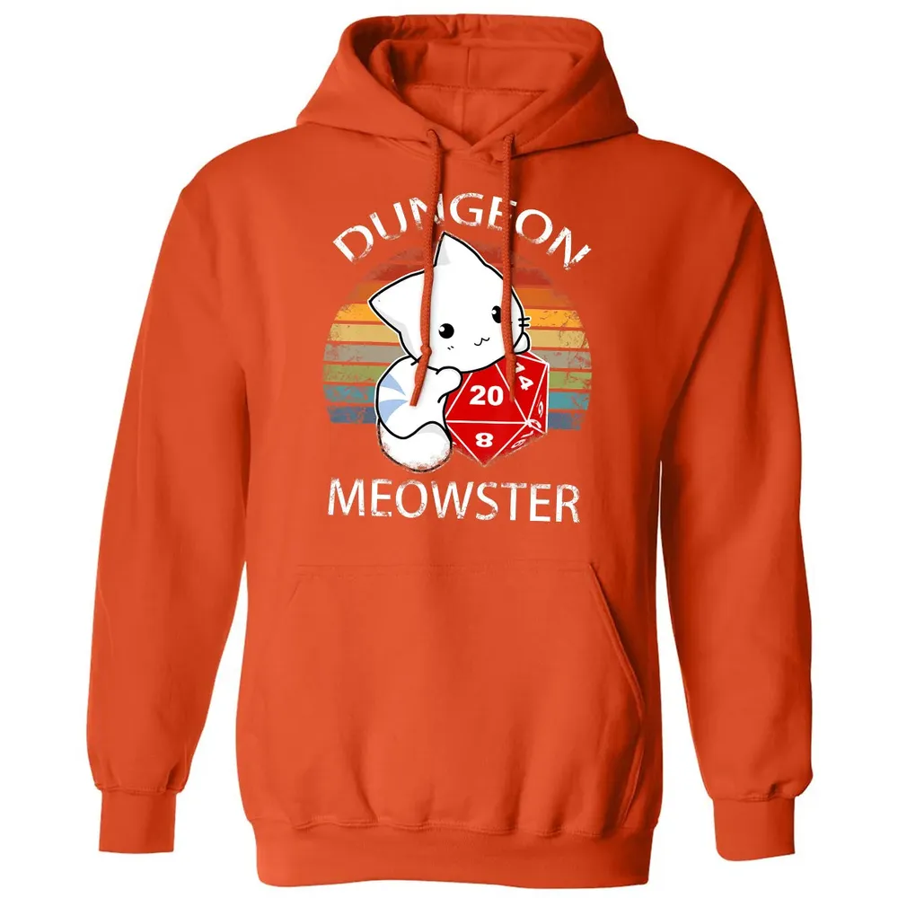 Dungeon Meowster Funny Nerdy Gamer Cat D20 RPG Classic Unisex Hoodie - 10