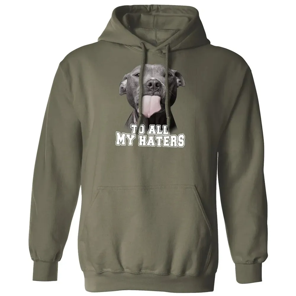 Funny Pitbull To All My Haters  Pitbull Dog Lover Gift Classic Unisex Hoodie - 4