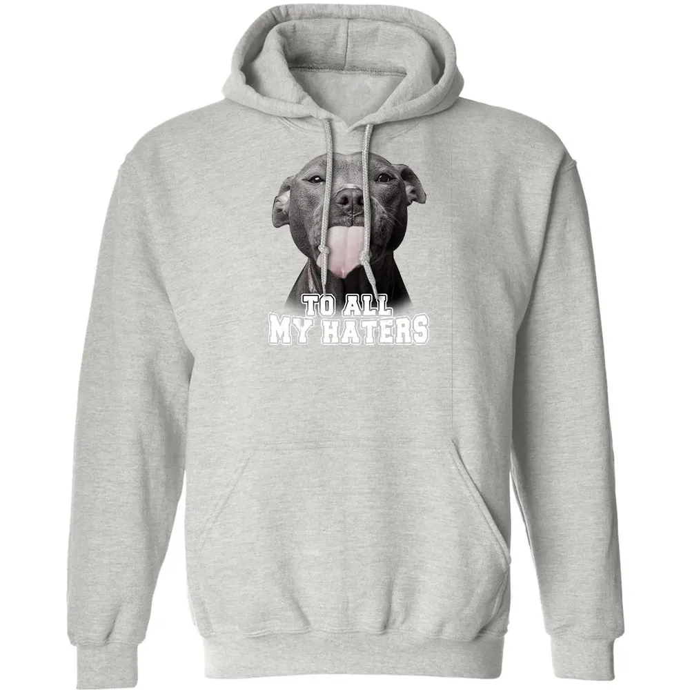 Funny Pitbull To All My Haters  Pitbull Dog Lover Gift Classic Unisex Hoodie - 8