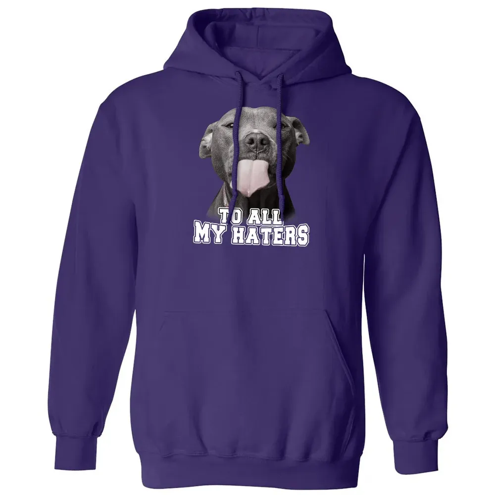 Funny Pitbull To All My Haters  Pitbull Dog Lover Gift Classic Unisex Hoodie - 6