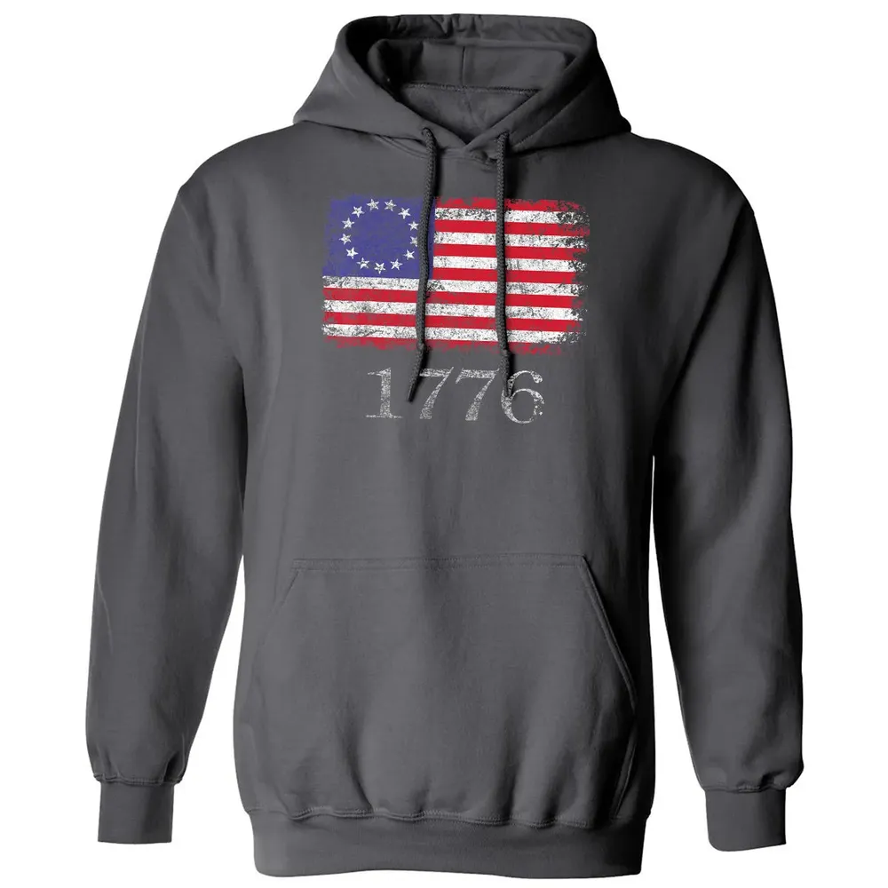 Betsy Ross  4th Of July American Flag T 1776 Retro Classic Unisex Hoodie - 7