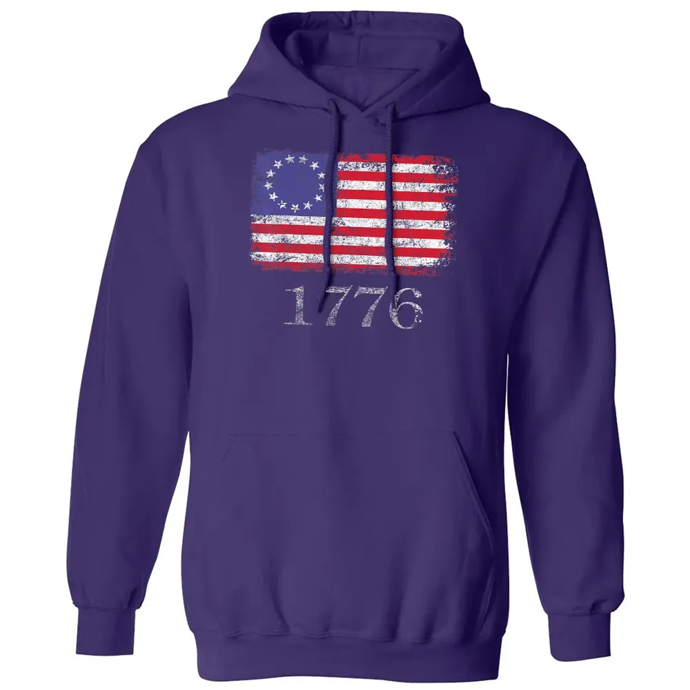 Betsy Ross  4th Of July American Flag T 1776 Retro Classic Unisex Hoodie - 6