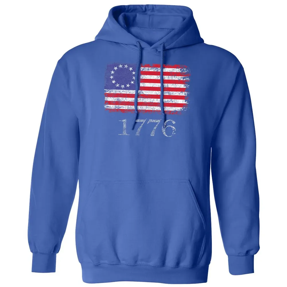 Betsy Ross  4th Of July American Flag T 1776 Retro Classic Unisex Hoodie - 9