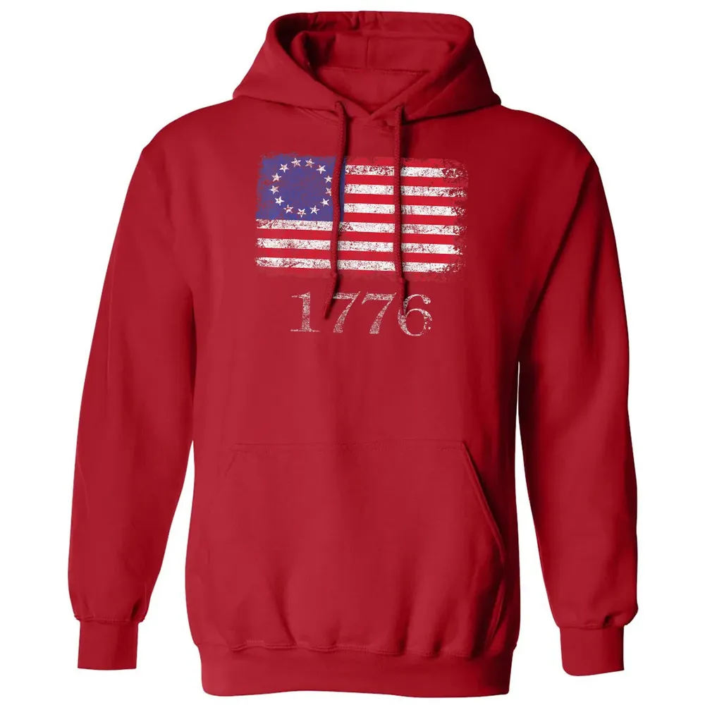 Betsy Ross  4th Of July American Flag T 1776 Retro Classic Unisex Hoodie - 5