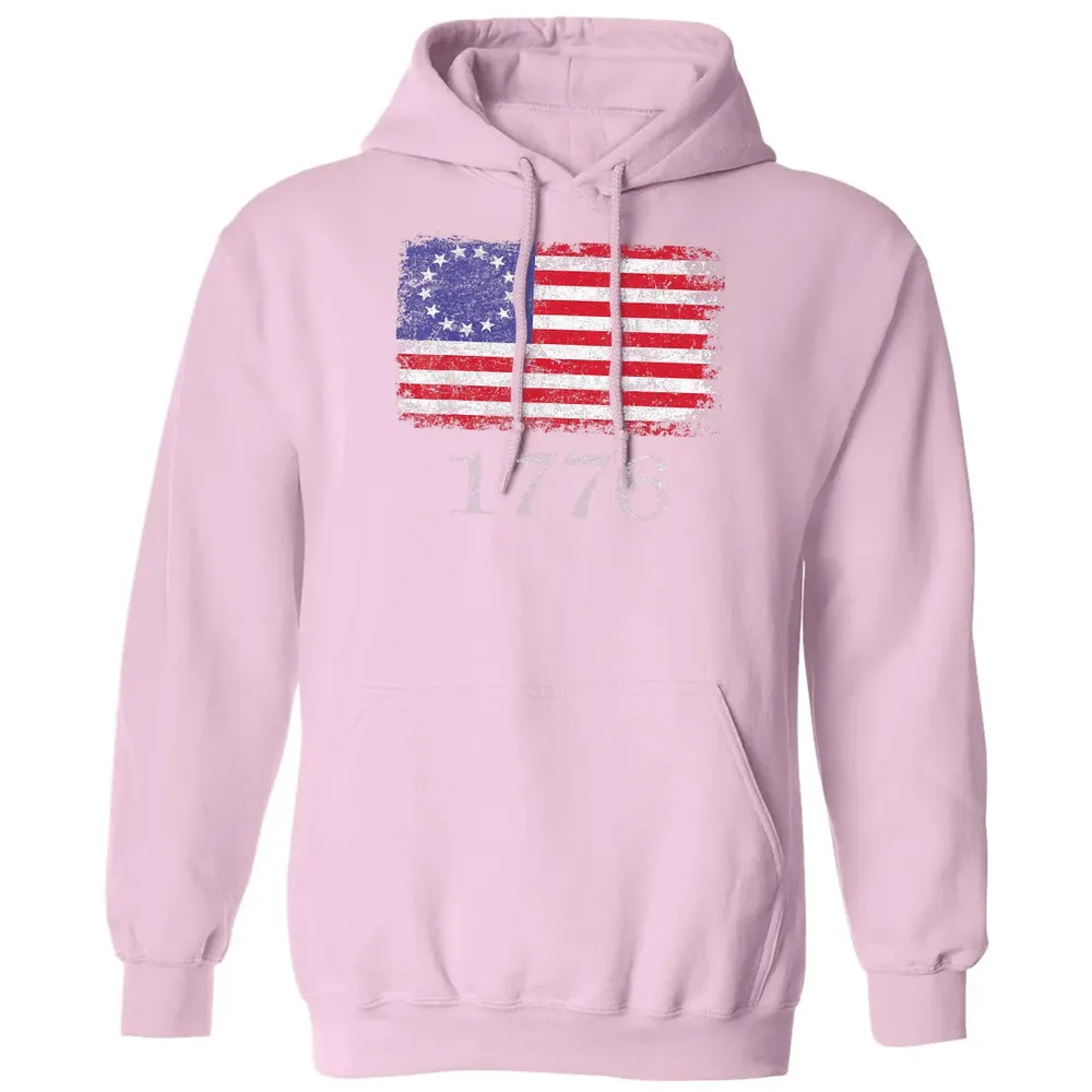 Betsy Ross  4th Of July American Flag T 1776 Retro Classic Unisex Hoodie - 3