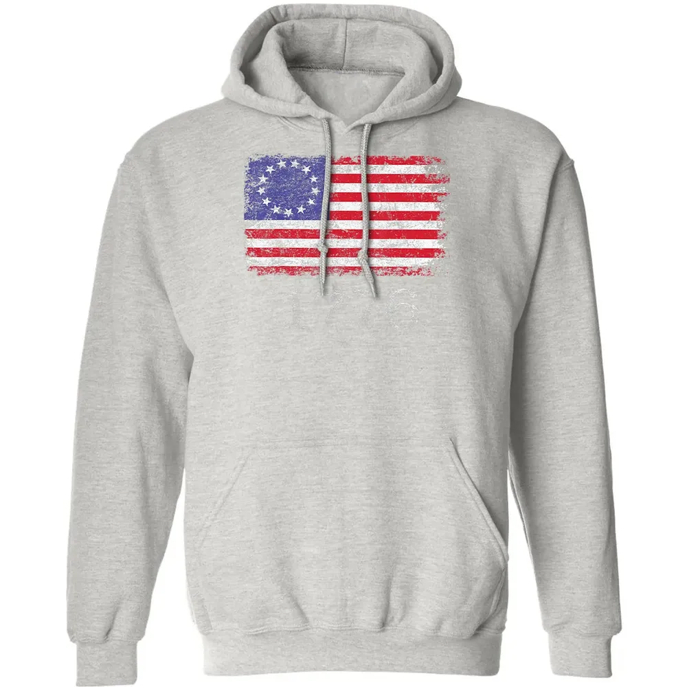 Betsy Ross  4th Of July American Flag T 1776 Retro Classic Unisex Hoodie - 8