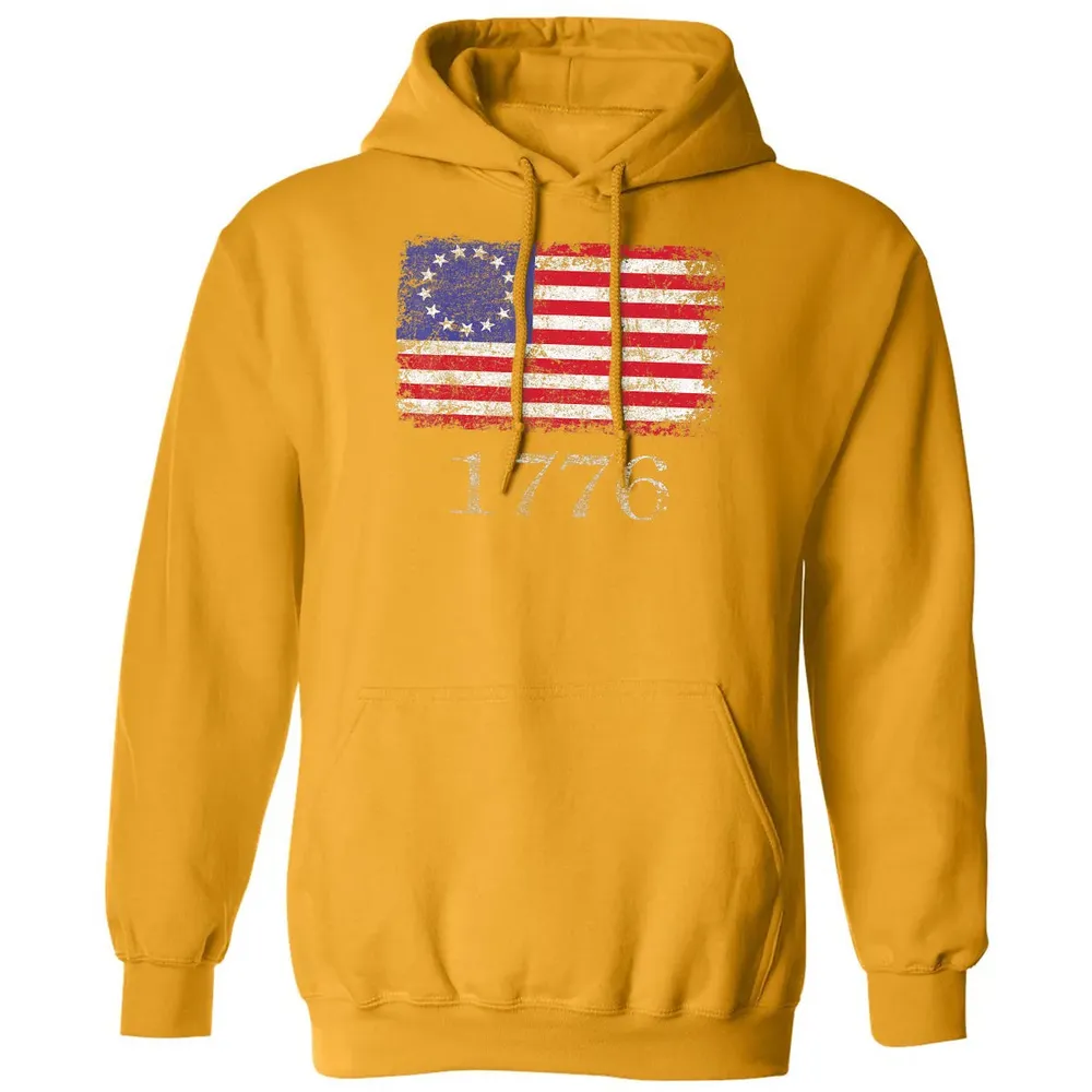 Betsy Ross  4th Of July American Flag T 1776 Retro Classic Unisex Hoodie - 12