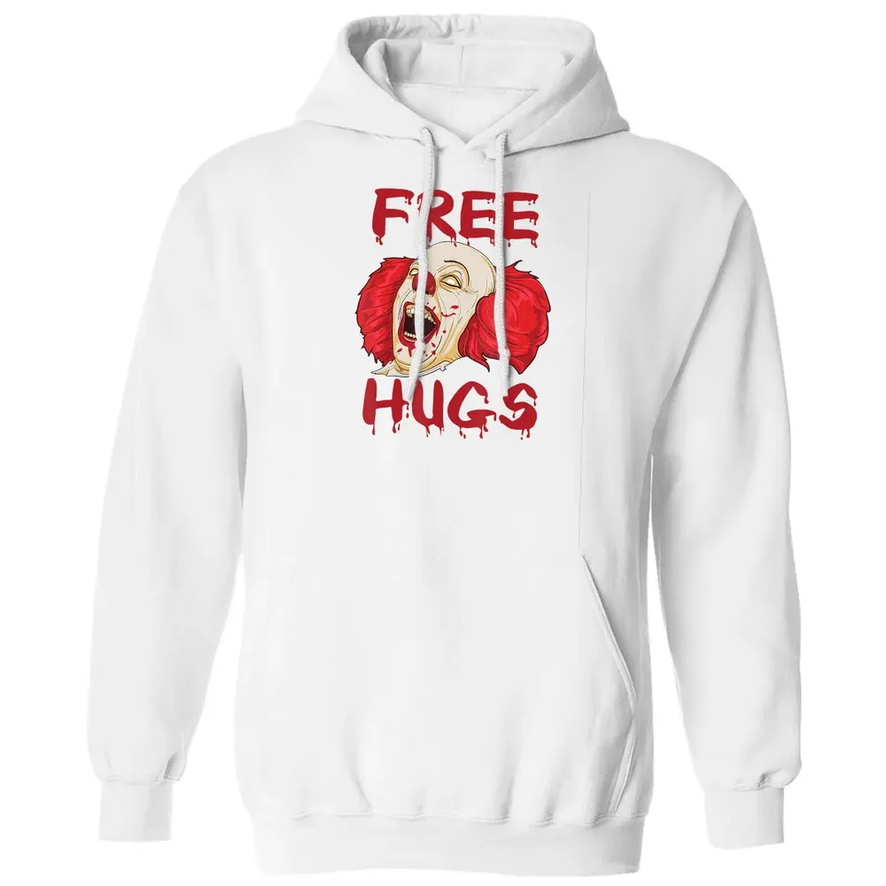 Free Hugs  Evil Killer Scary Clown Halloween Gift Classic Unisex Hoodie - 11