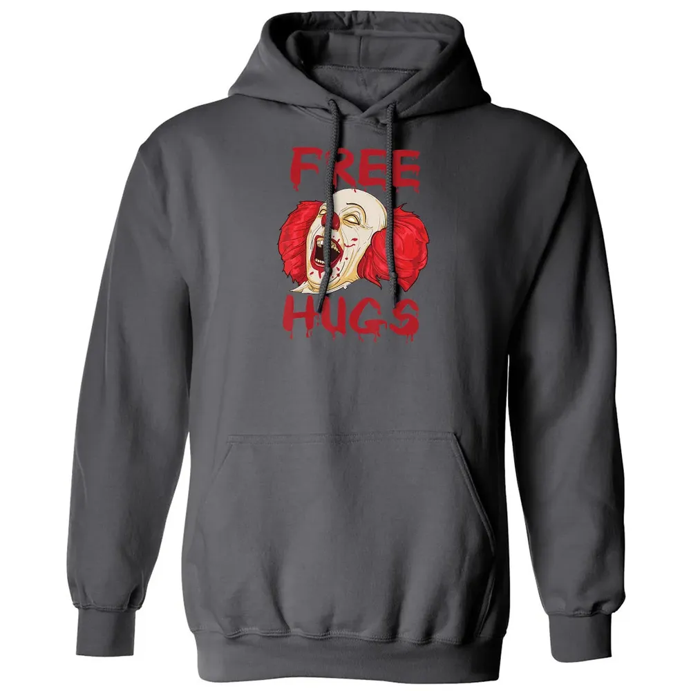 Free Hugs  Evil Killer Scary Clown Halloween Gift Classic Unisex Hoodie - 7